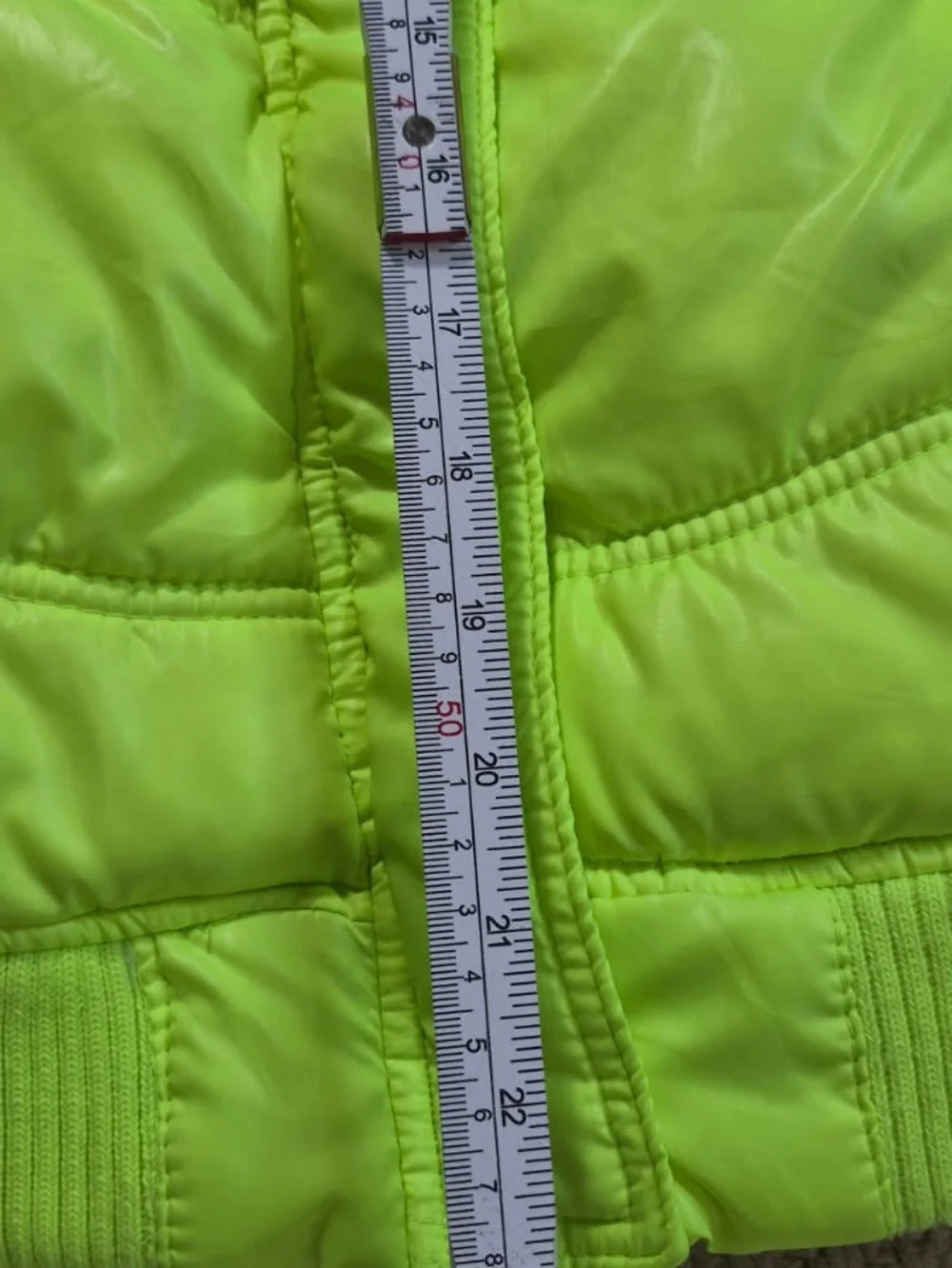 Justice Neon Green Puffer Jacket with Faux Fur Hood